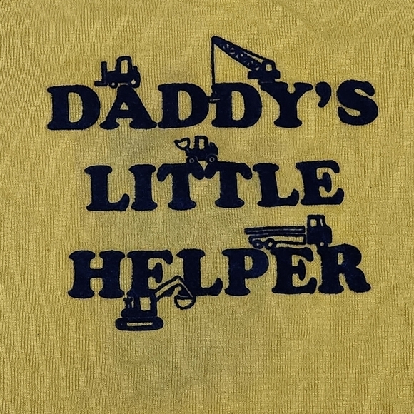 Carter's Daddys Little Helper 2pc Long Sleeve Bodysuit and Jogger Pants Size 6M. - Picture 2 of 6